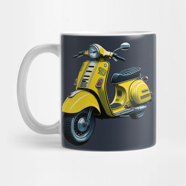 Yellow Moped by Trip Tank